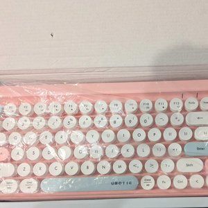 UBOTIE SMK-621390 2.4 Wireless Keyboard and Mouse Set (Pink)